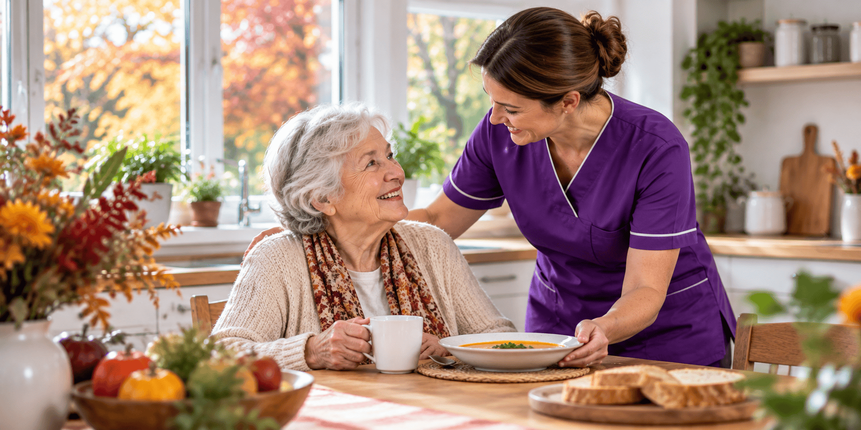 Elderly care and live-in care support for older people in Yeovil during autumn