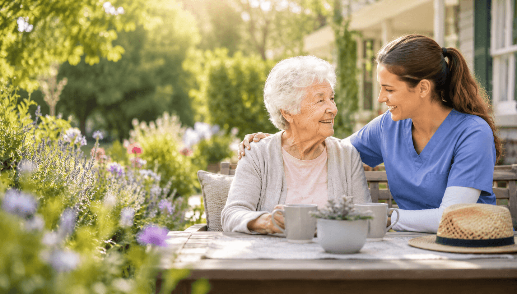 Summer homecare support for elderly people in Somerset provided by Nurses Group Homecare.